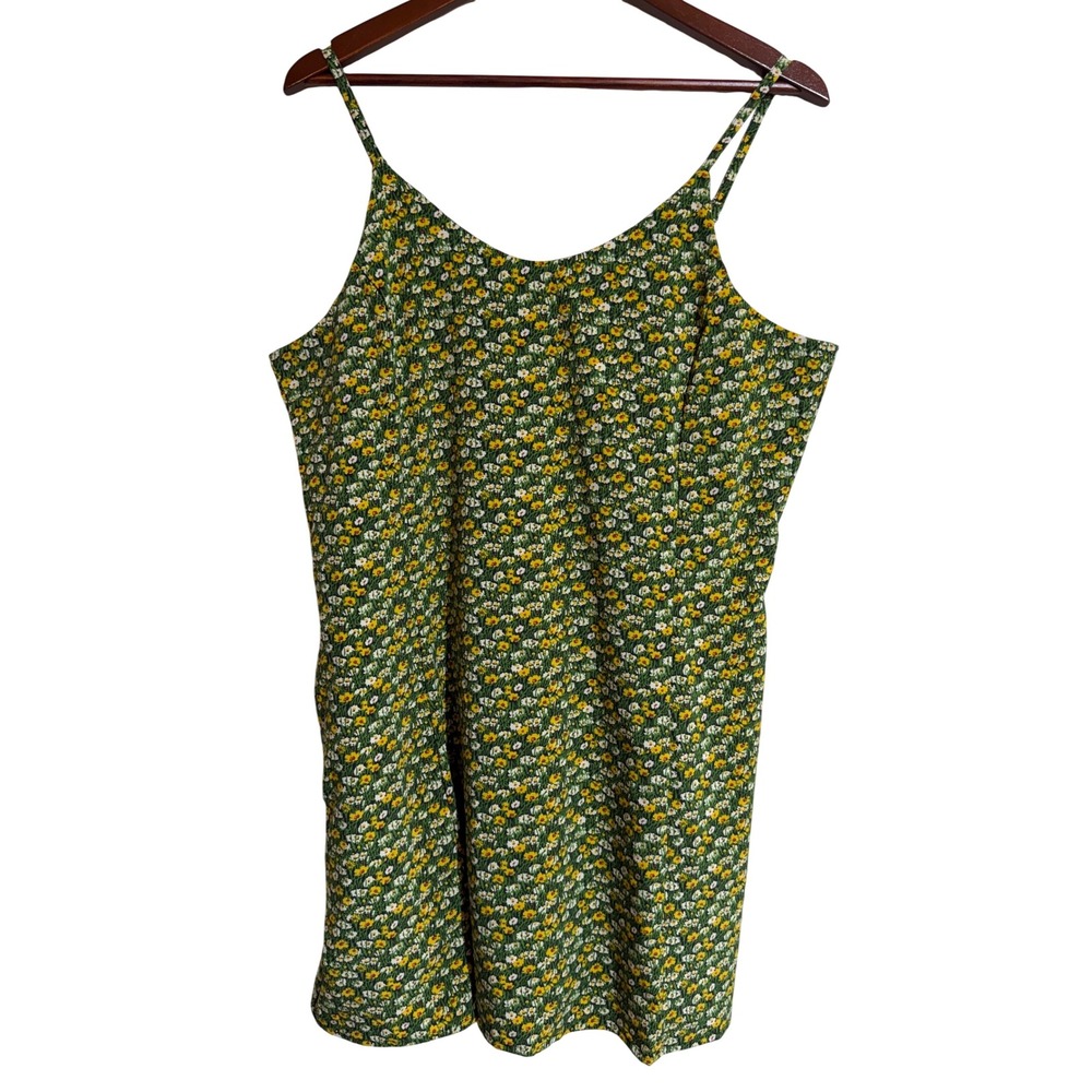 Toad&Co Green Floral Active Dress with Built-in Shorts and Pockets XL NEW